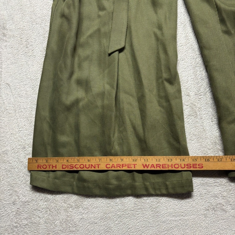 EILEEN FISHER Wide-Leg Pants Womens 12 Heavy Tencel Twill Olive Green $275 MSRP - Picture 10 of 12
